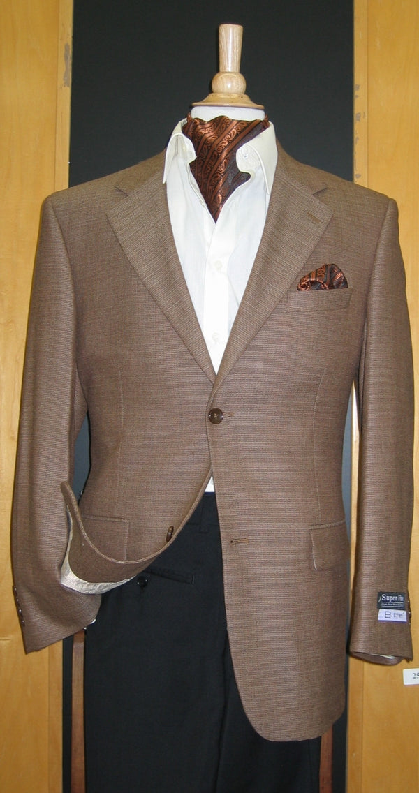 2 Button Wool and Cashmere Brown Sport Coat