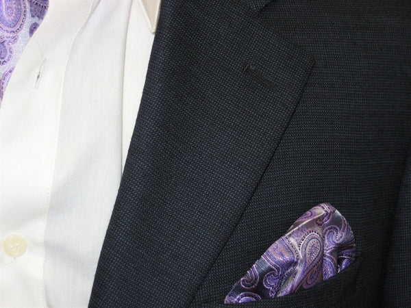 2 Button Wool and Cashmere Navy Sport Coat