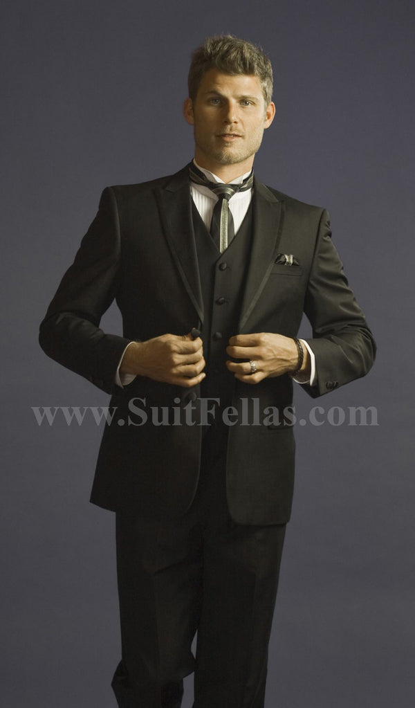 2 Button 3 Piece Peak Lapel Slim Fit Tuxedo