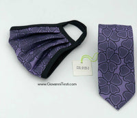 Face Mask & Tie Set S125-3, Purple