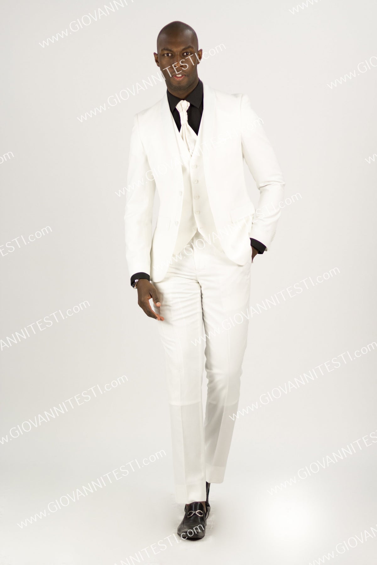 2 Button Shawl Lapel Ivory Slim Fit Suit FF2SSX+V-1230