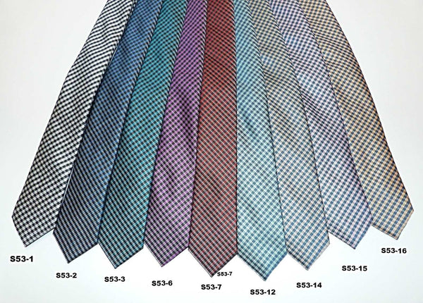 Giovanni Testi Skinny Checkered Necktie  Style# S53