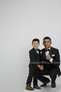 2 Button 3 Piece Slim Fit Notch Lapel Tuxedo TXS2NV-4030