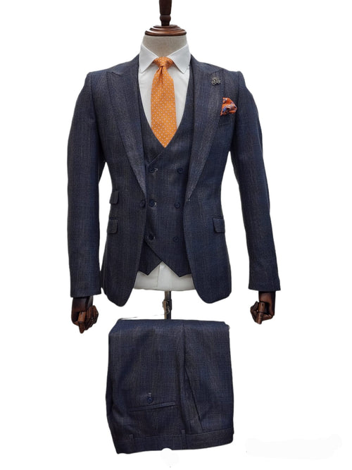Giovanni Testi 1 Button 3Pc Peak Lapel Slim fit SuitGT