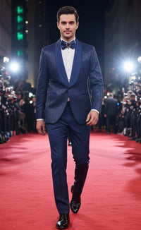 Giovanni Testi 1 Button Shawl Lapel Slim Fit Tuxedo EF1SX-8796 NAVY