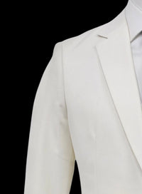 2 Button Notch Lapel Ivory Slim Fit Suit FF2+V-4030