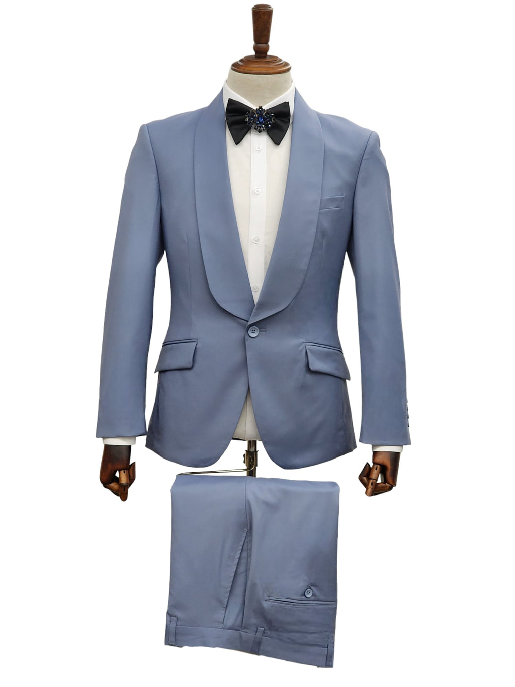Fabio Fabrinni 1 Button 2Piece Slim Fit Suit, Shawl Lapel – Suitfellas