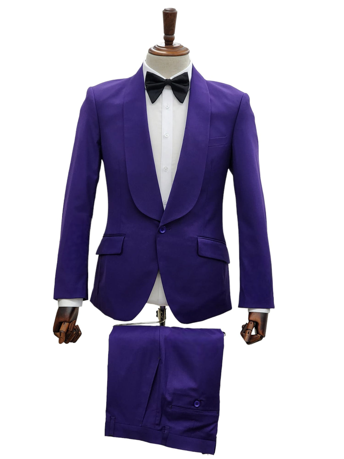 1 Button Slim Fit Suit FF1S-TRS Purple