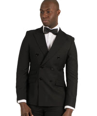 Fabio Fabrinni Double breast Black Slim Fit Suit FF6DB-4030S Black