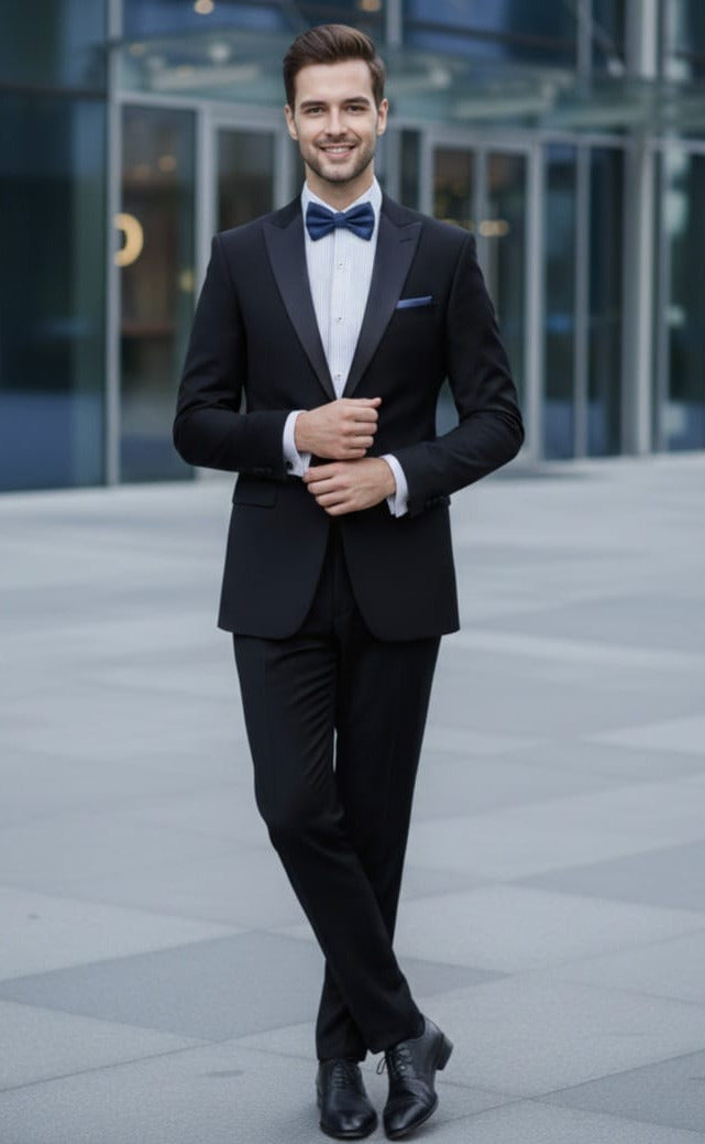 1 Button Peak Lapel Giovanni Testi Tuxedo, Slim Fit – Suitfellas