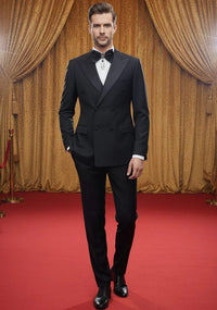 Fabio Fabrinni Double breast Black Slim Fit Tux FFX6DB-4030S Black