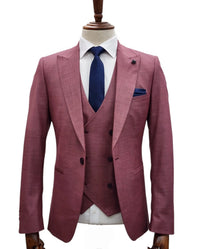 Giovanni Testi 1 Button 3 piece Slim Fit Suit GT1PA+V-1501 GRAPE