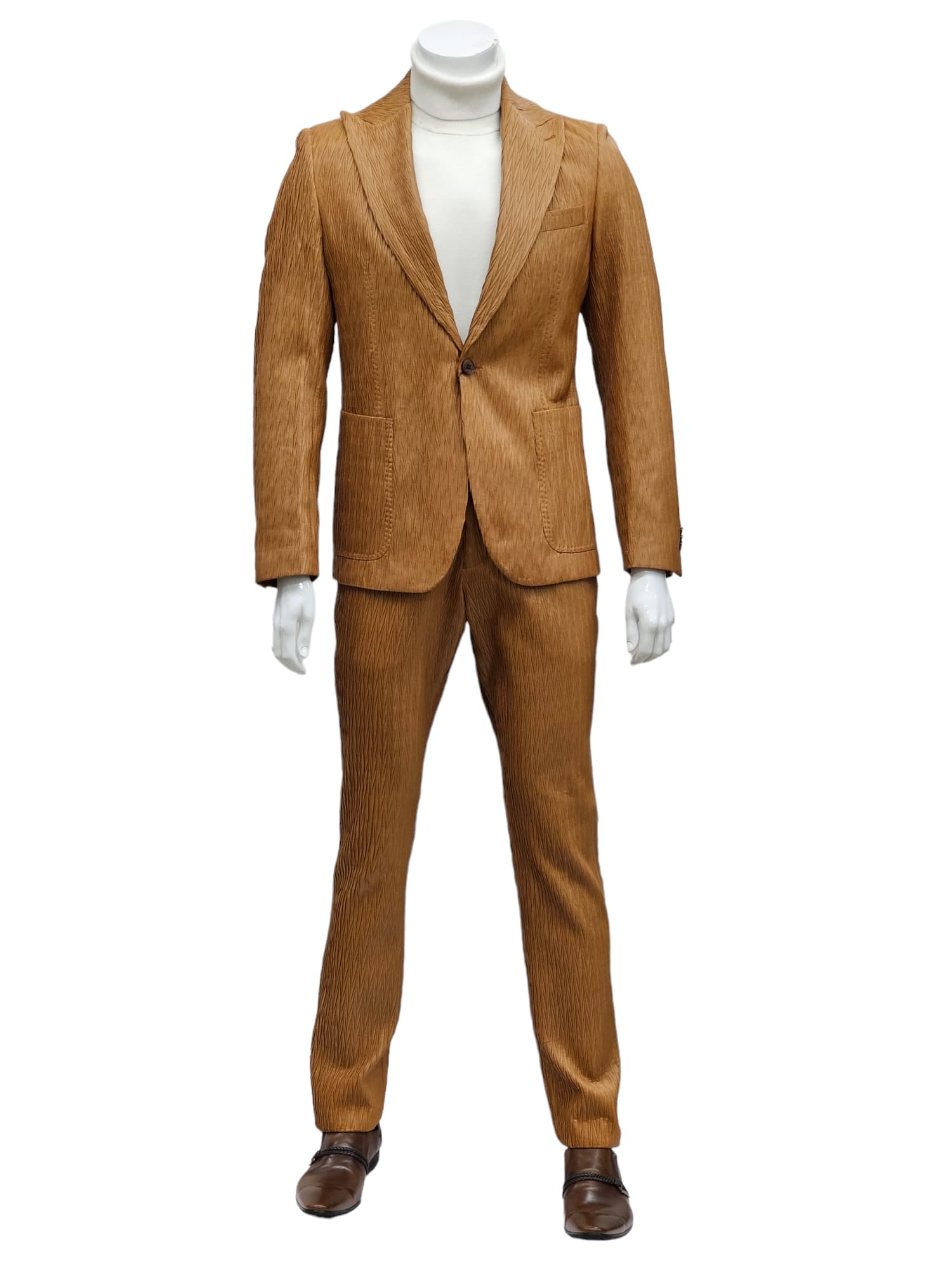 TSJ×TK SUITS BROWN 4 TSJ×TK SUITS BROWN 4 Slim Fit Dark Brown Solid Suit – Tip Top