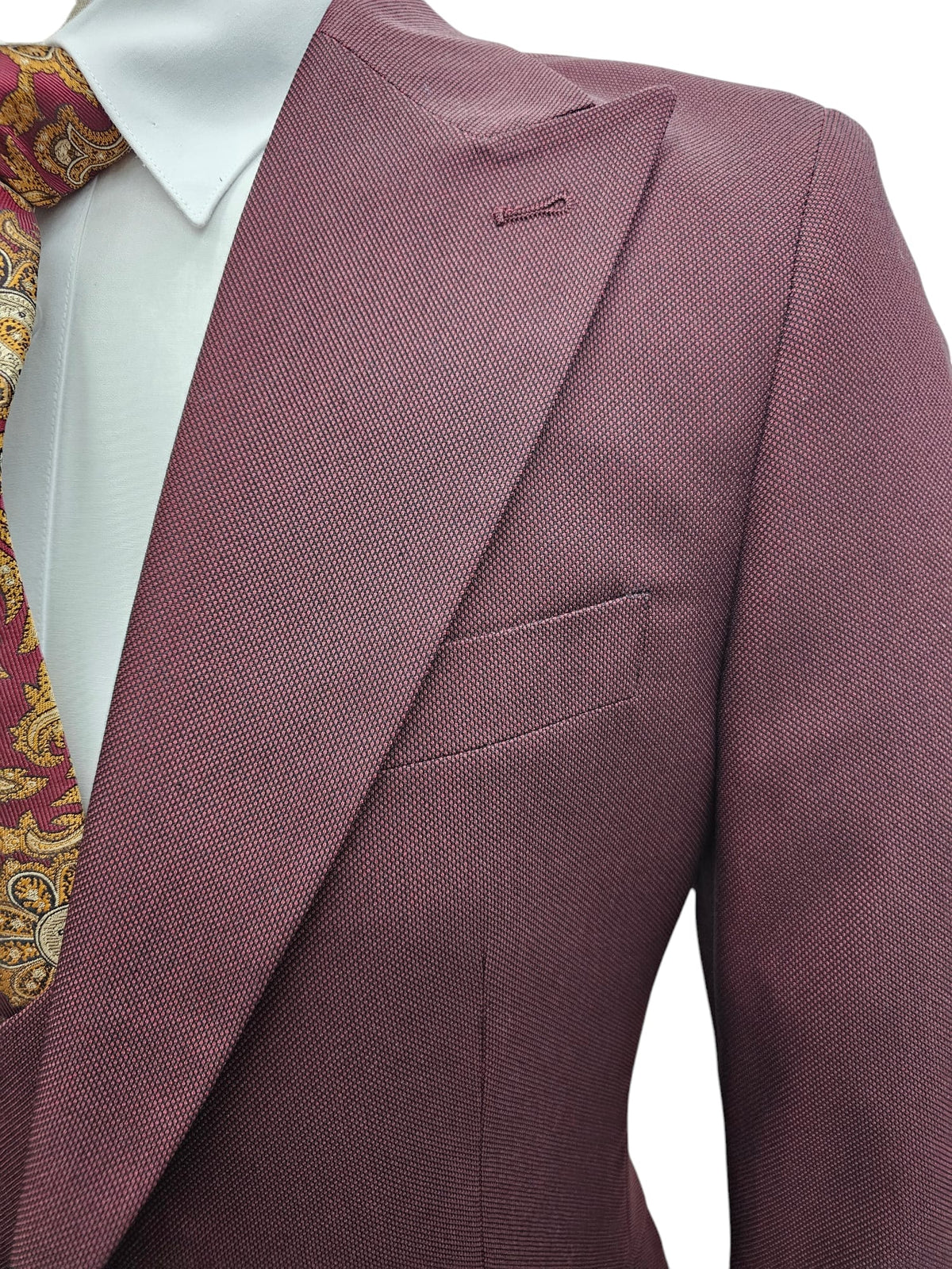 Giovanni Testi 2 Button 3Pc Slim Fit Suit GT2P+V-H5130 BURGUNDY