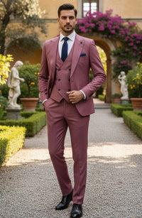 Giovanni Testi 1 Button 3 piece Slim Fit Suit GT1PA+V-1501 GRAPE