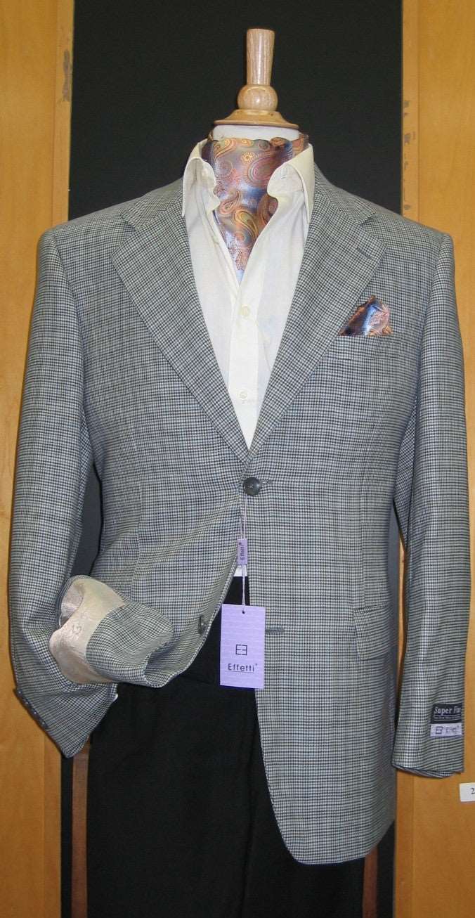 2 Button Wool and Cashmere Blue Grey Sport Coat