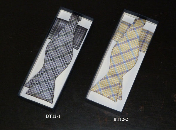 Giovanni Testi Self tie Bow Tie with Hanky Style# BT12
