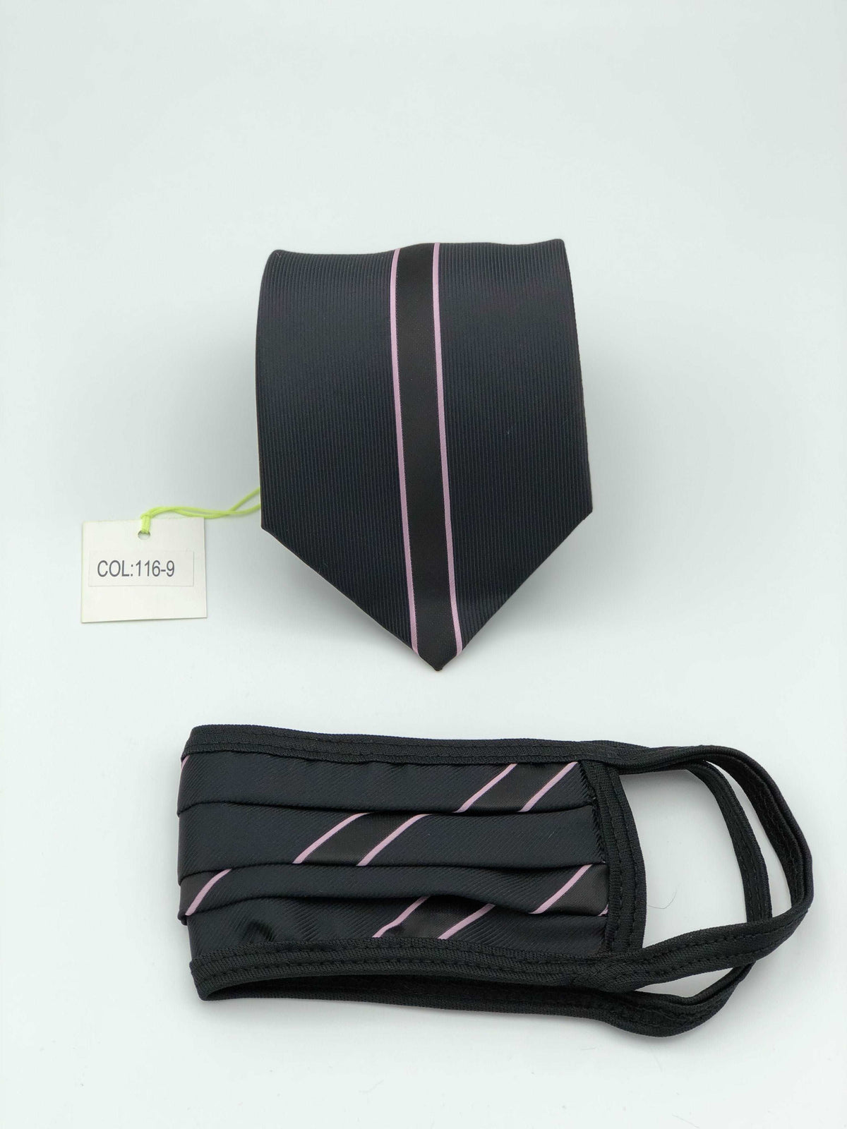 Classic Tie & Face Mask Set, 116-9 Pink