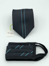 Classic Tie & Face Mask Set, 116-8 Turquoise