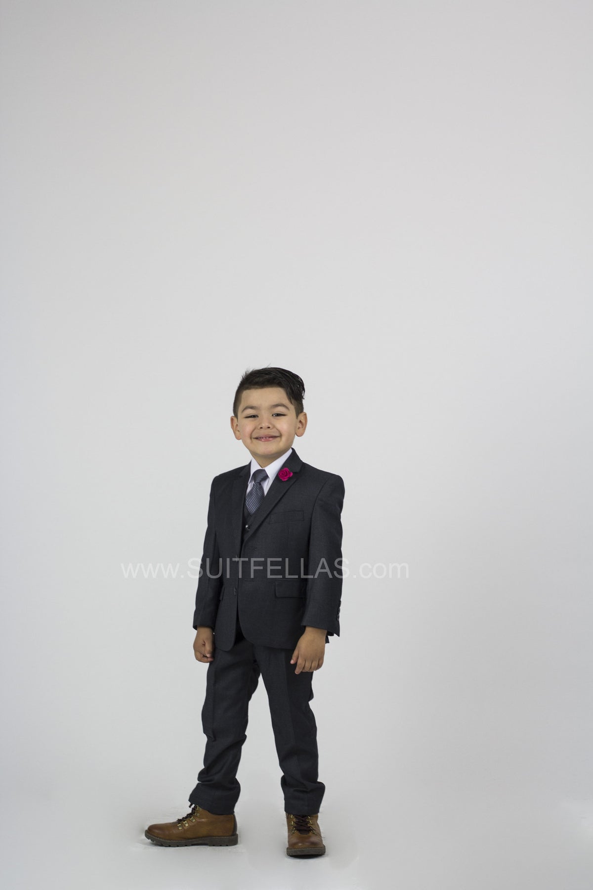 5 piece Kid's Suit Charcoal KID-4030