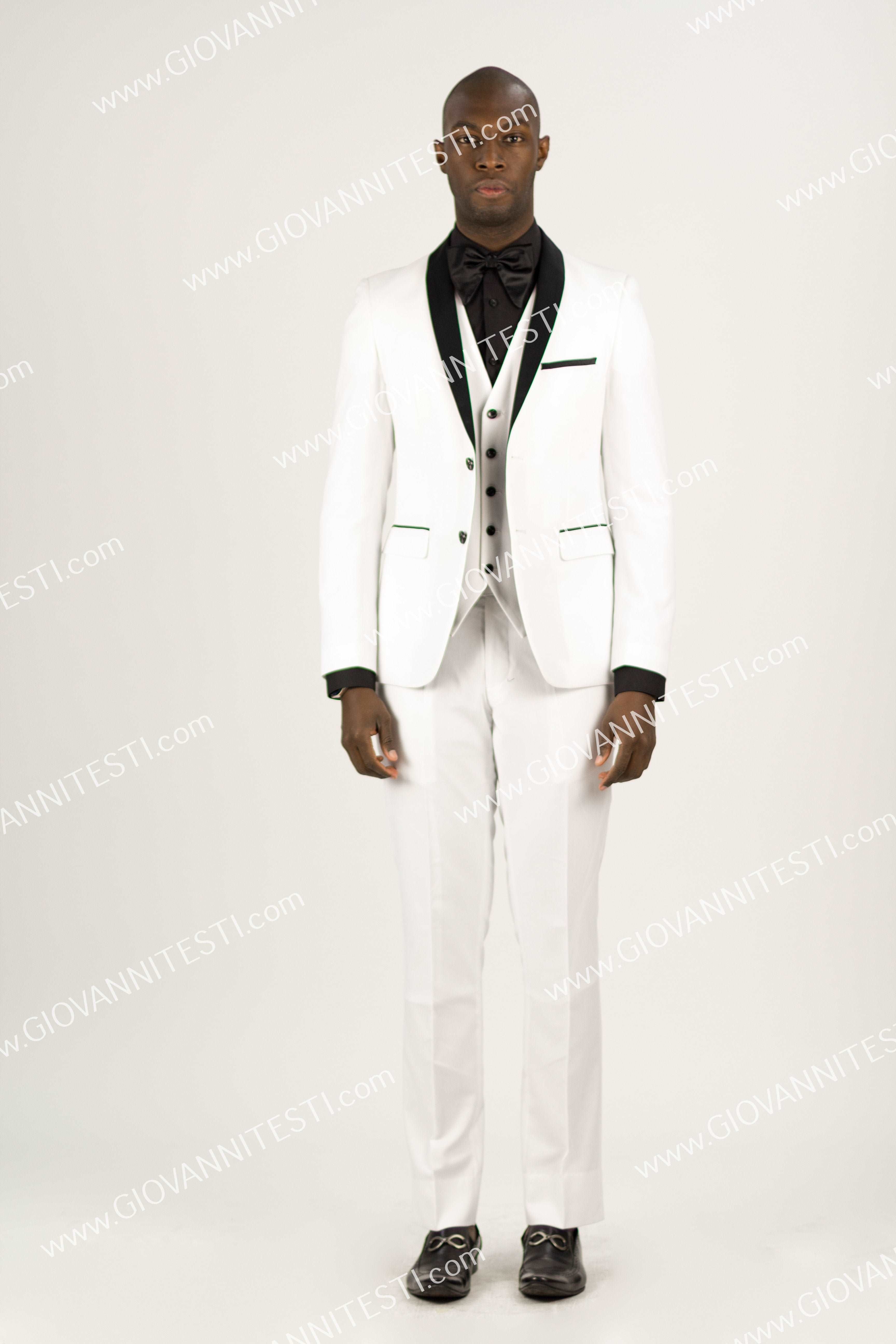 Fabio Fabrinni Shawl Lapel Slim Fit Suit - White - FF2SSX+V-1230