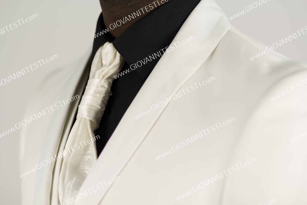 2 Button Shawl Lapel Slim Fit Suit FF2SSX+V-4030 WHITE