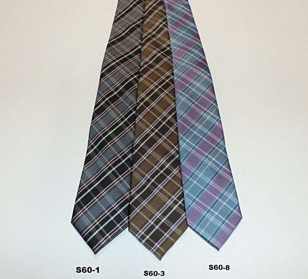 Giovanni Testi Skinny Checkered Necktie  Style# S60