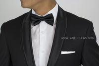 1 Button Shawl Lapel Slim Fit Black Tuxedo TX1SS-4030